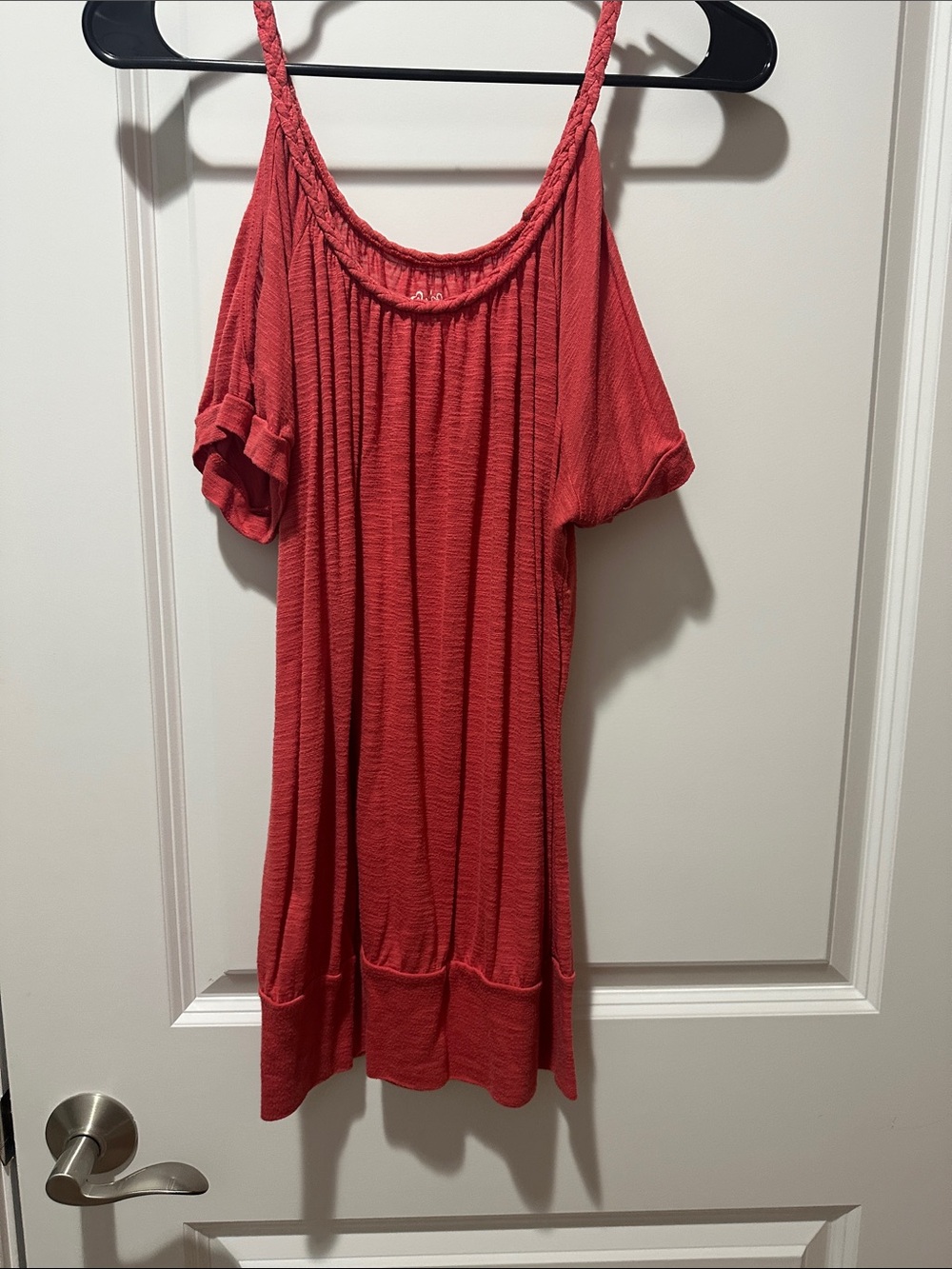 Mudd Coral Cold-Shoulder Knit Camisole